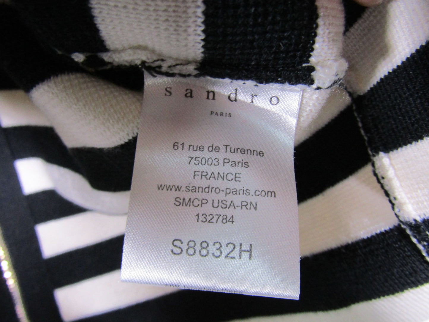 Sandro Women's Black & White Striped Sweater Size 2