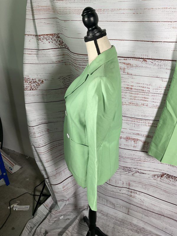 Sandro Paris Women’s Mint Green 2 Piece Suit Jacket & Pants Size 36