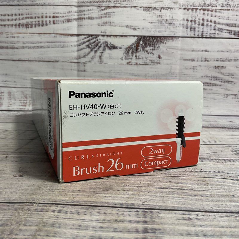 NOB Panasonic Curl & Straighten Compact White Hair Brush Iron EH-HV40