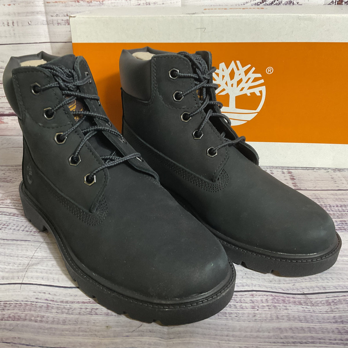 NWB TIMBERLAND Youth/Jeunes Unisex Black Classic Waterproof Boot- SZ 2