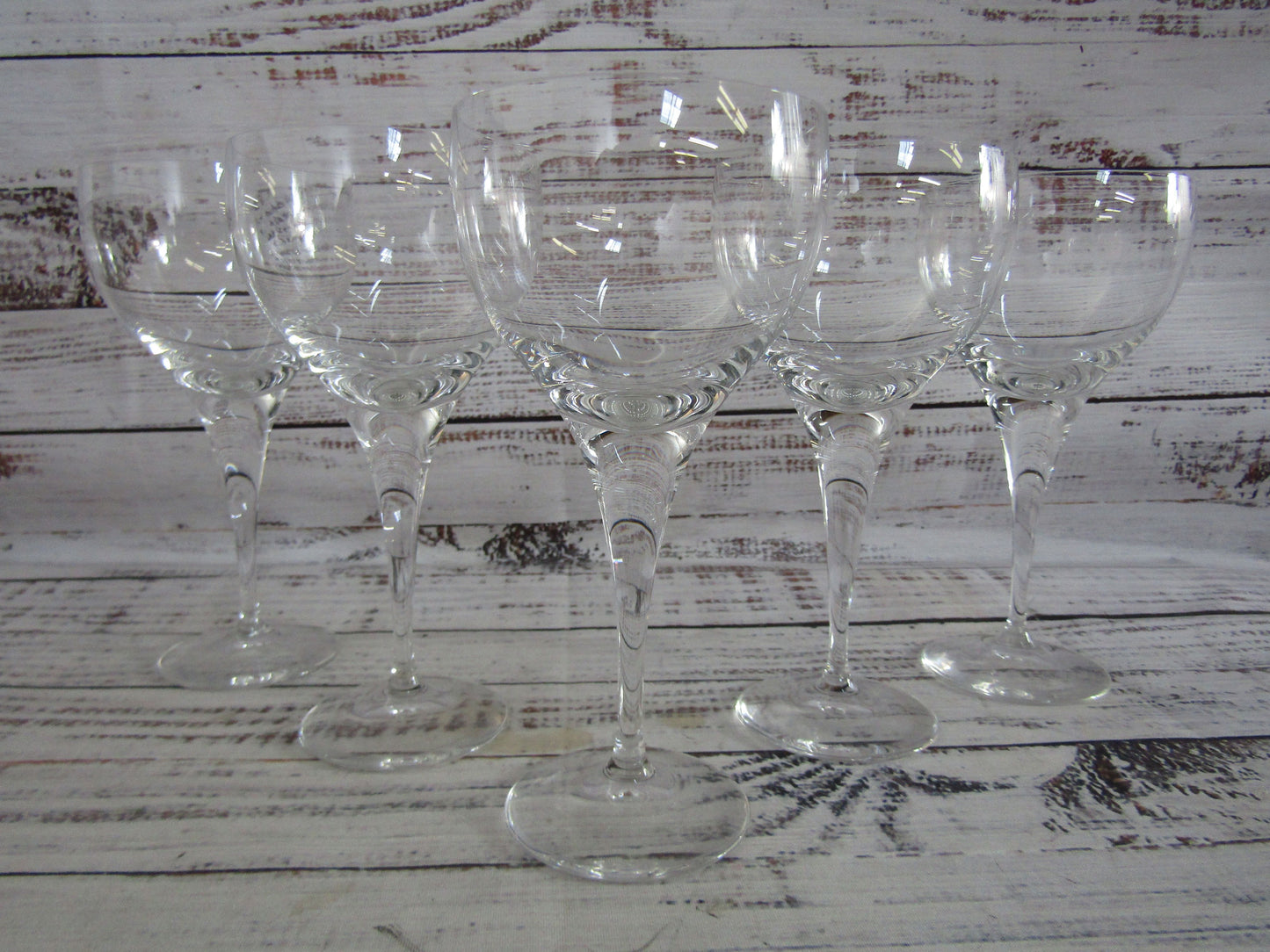 Rosenthal Lotus Plain Crystal White Wine Glasses Set of 5