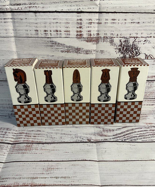 Vintage Avon After Shave Lotion Smart Move Chess Pieces 5 Bottles
