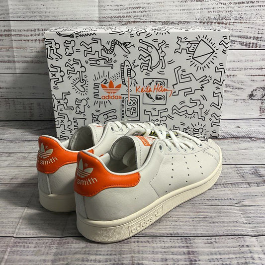 NOB Adidas X Keith Haring Stan Smith White/Orange Leather Sneaker Men 5 Women 6