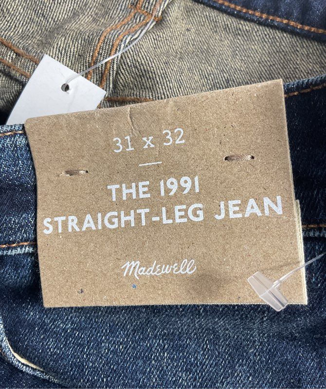 Madewell The 1991 Straight Leg Jeans Blue 31 x 32