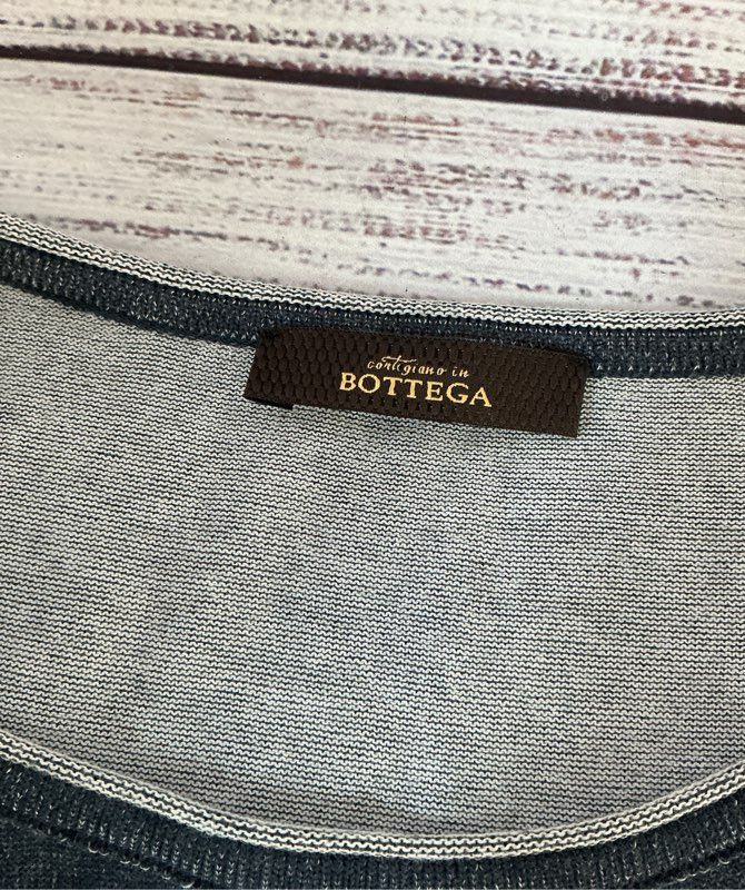 Men's Contigiano in Bottega Blue Cotton Sweater Size L