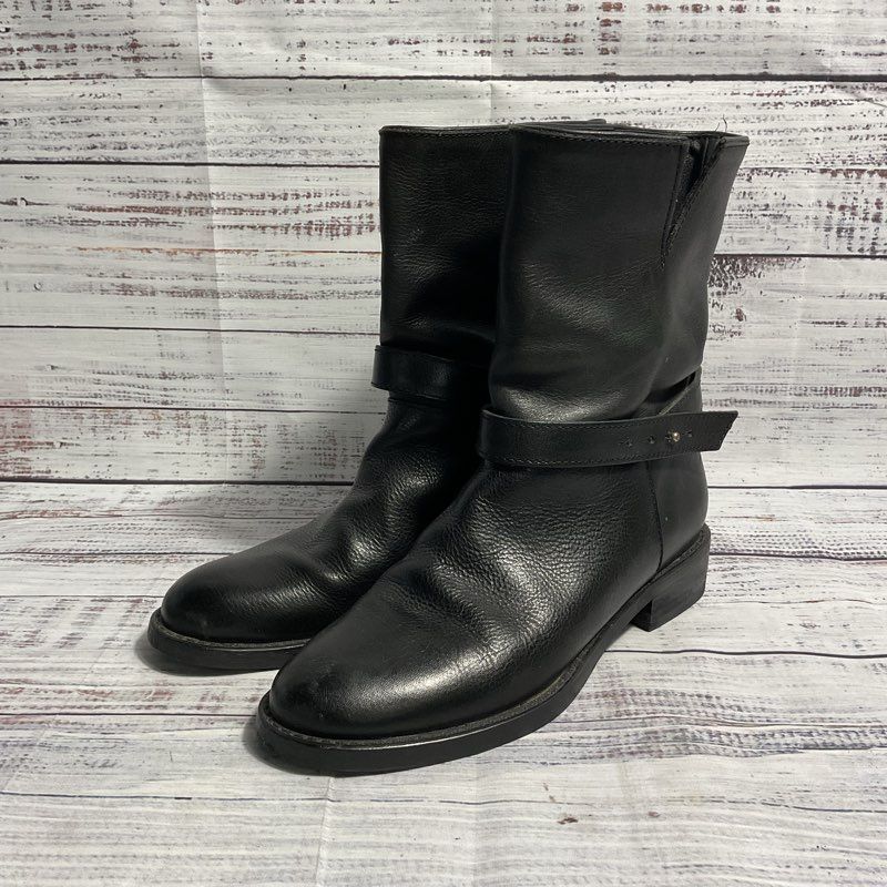 O'Sullivan Black Leather Engineer Buckle Motorcycle Boot Men's Size 6