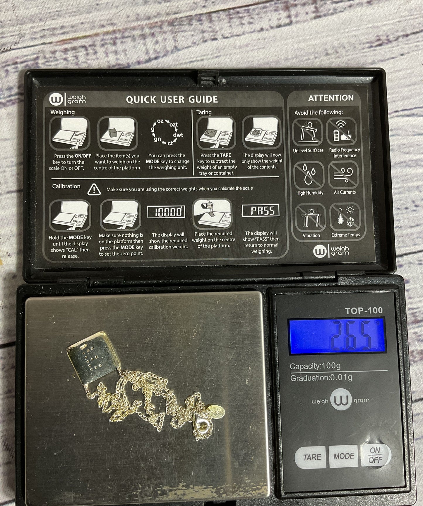 Sterling Silver & CZ Letter "E" Pendant 18" Necklace- 2.65g