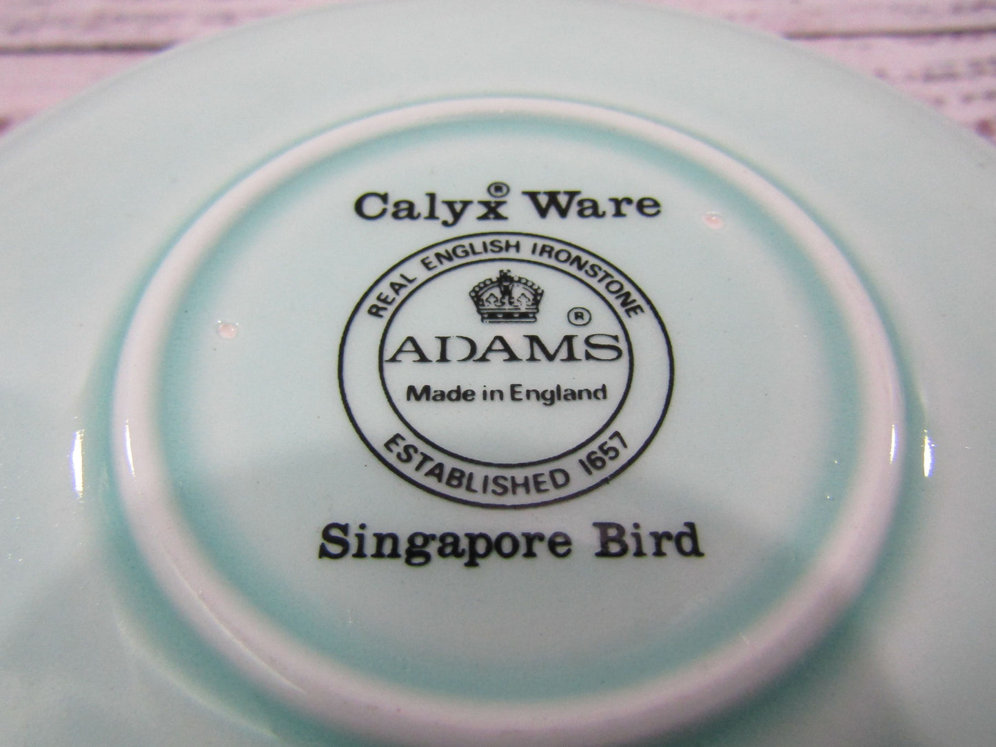Adams Singapore Bird Floral Bird Ironstone 5 Teacups & 1 Saucer Made in England
