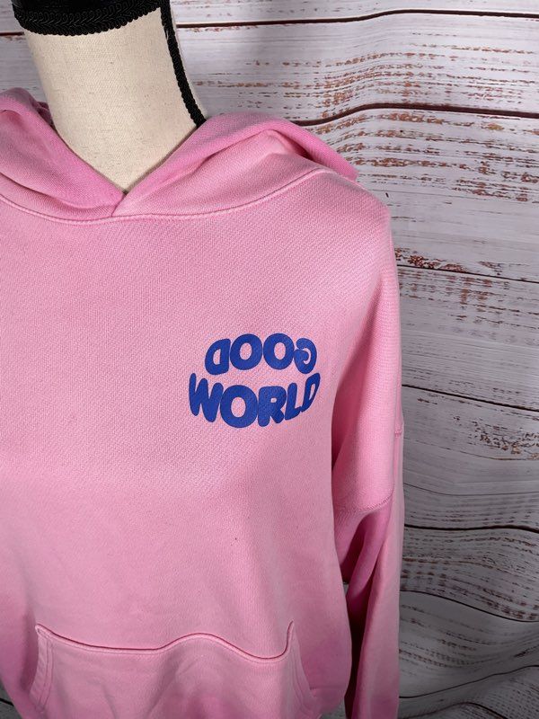 Women's Elwood Good World Logo Pink Pullover Hoodie Size M