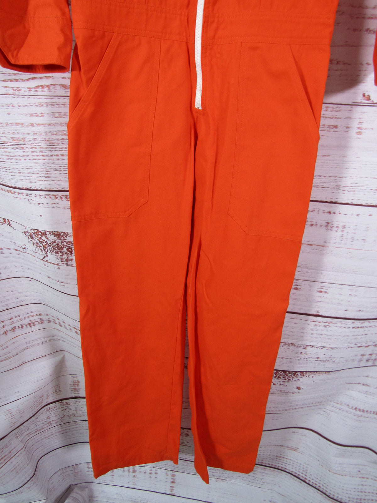 Sabina Women's Orange Canvas Jumpsuit Size S