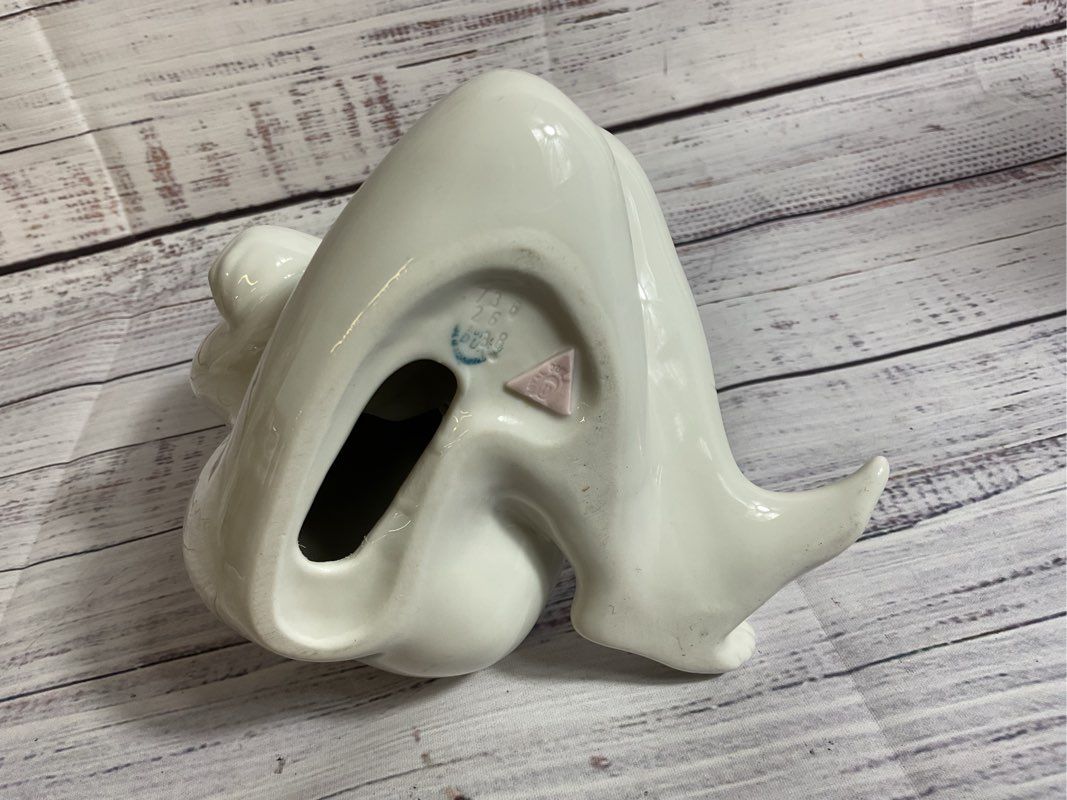 ANTIQUE ROYAL DUX Duchcov Pink Triangle Bohemia Nude Girl Porcelain Figurine 9"