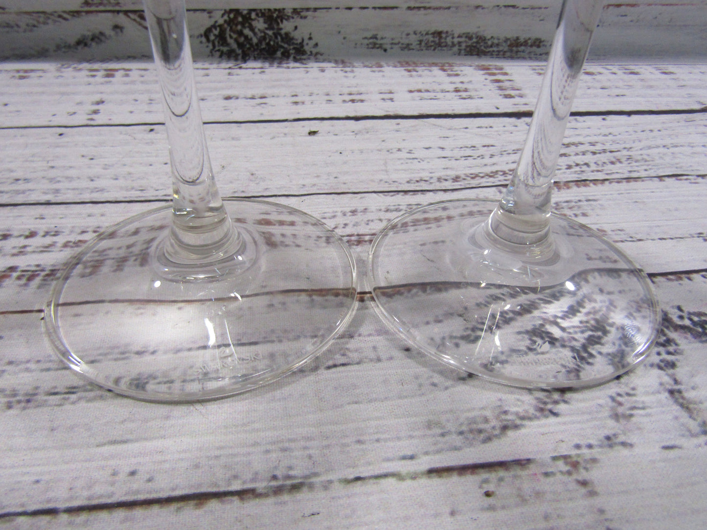 Swarovski Crystal Wine Glasses With Faith & Grace Hebrew Inscription 5468811
