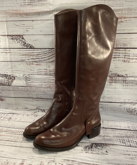 Via Spiga Women's Brown Leather Knee High Boots Size 5.5
