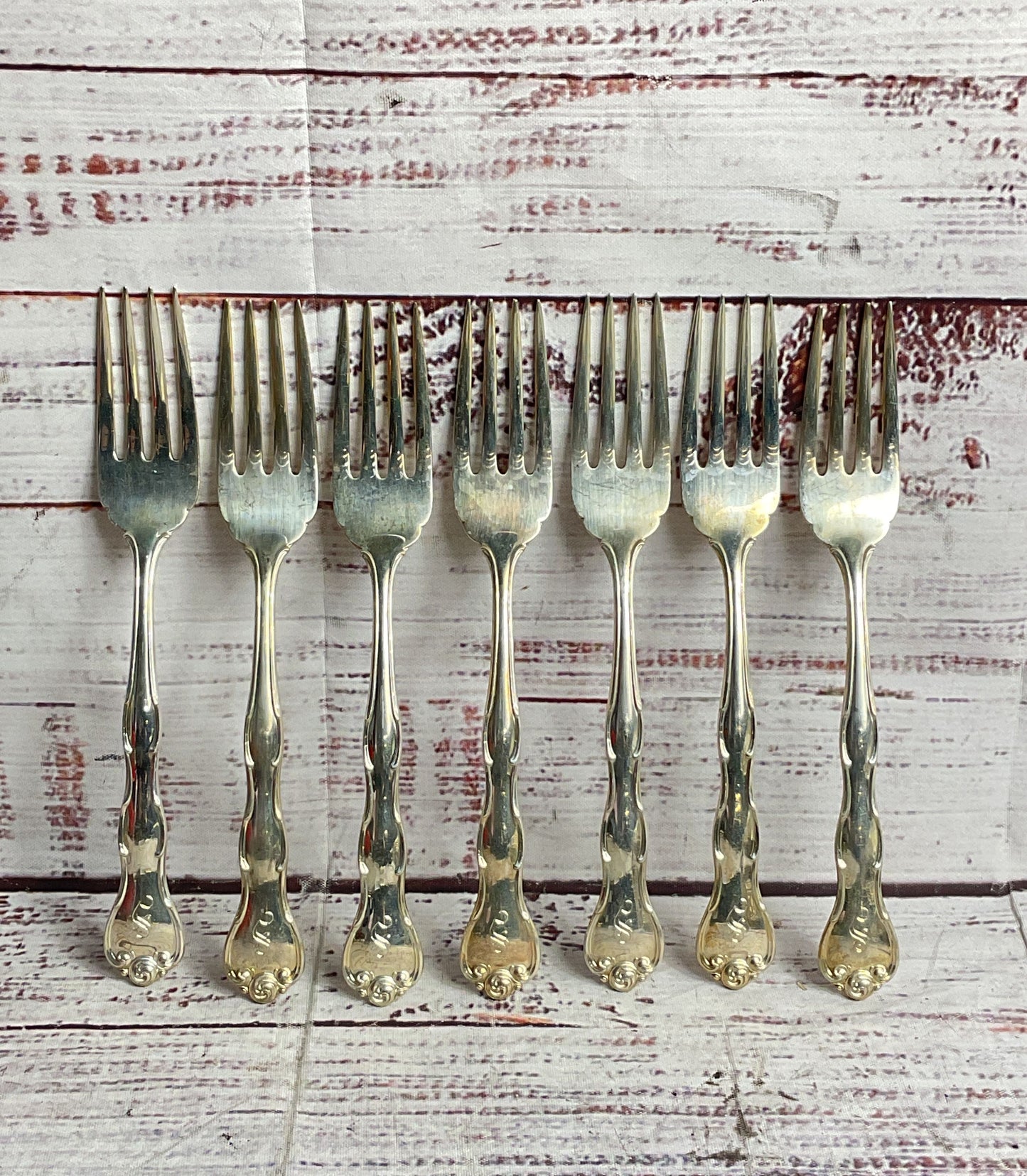 Gorham Vintage Set of 12 Rondo Salad Forks Sterling Silver
