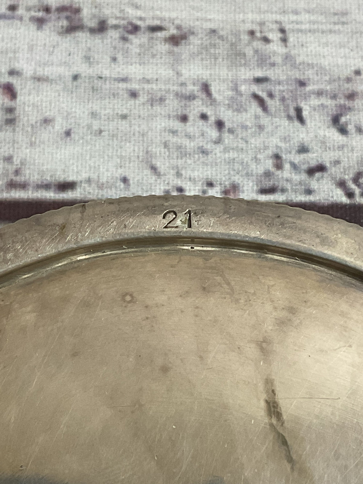 Made In England Silver Plated Rimmed Tray