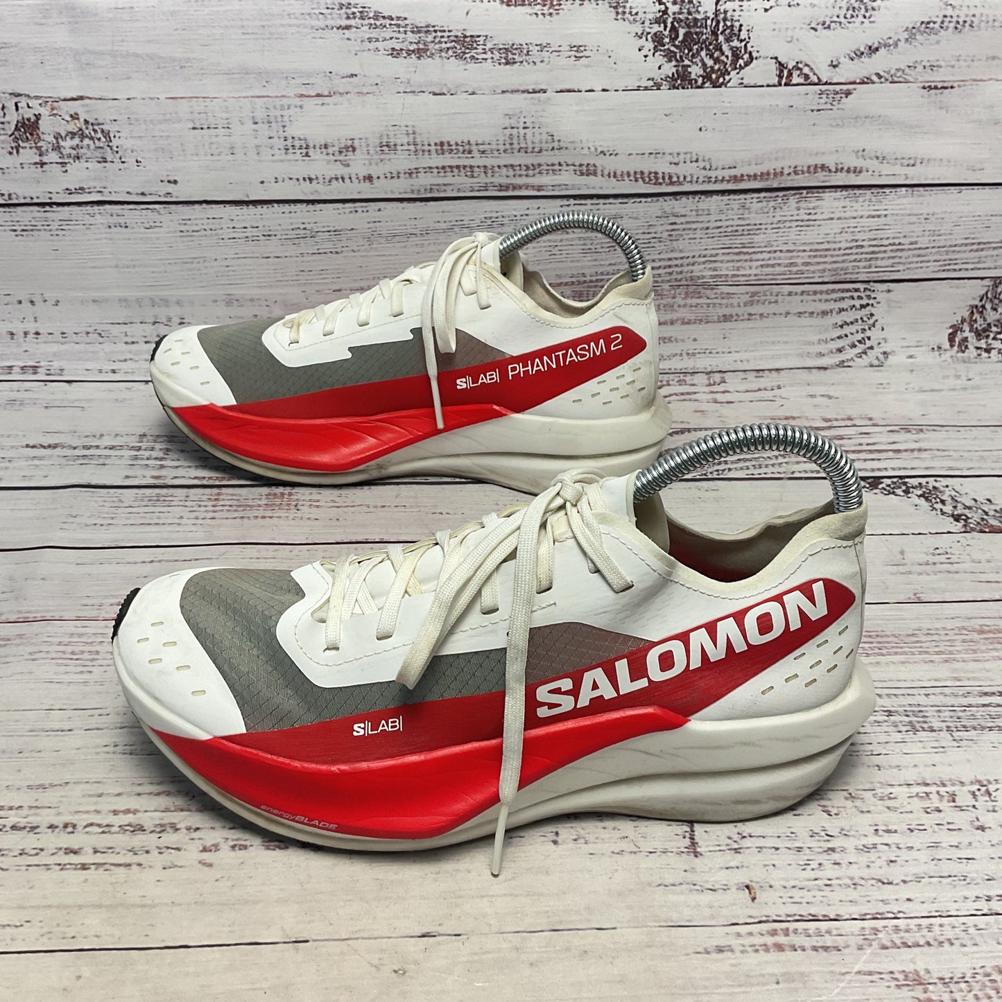 Salomon S/Lab Phantasm 2 White Red Athletic Shoe Size Women 6.5 Men 5.5