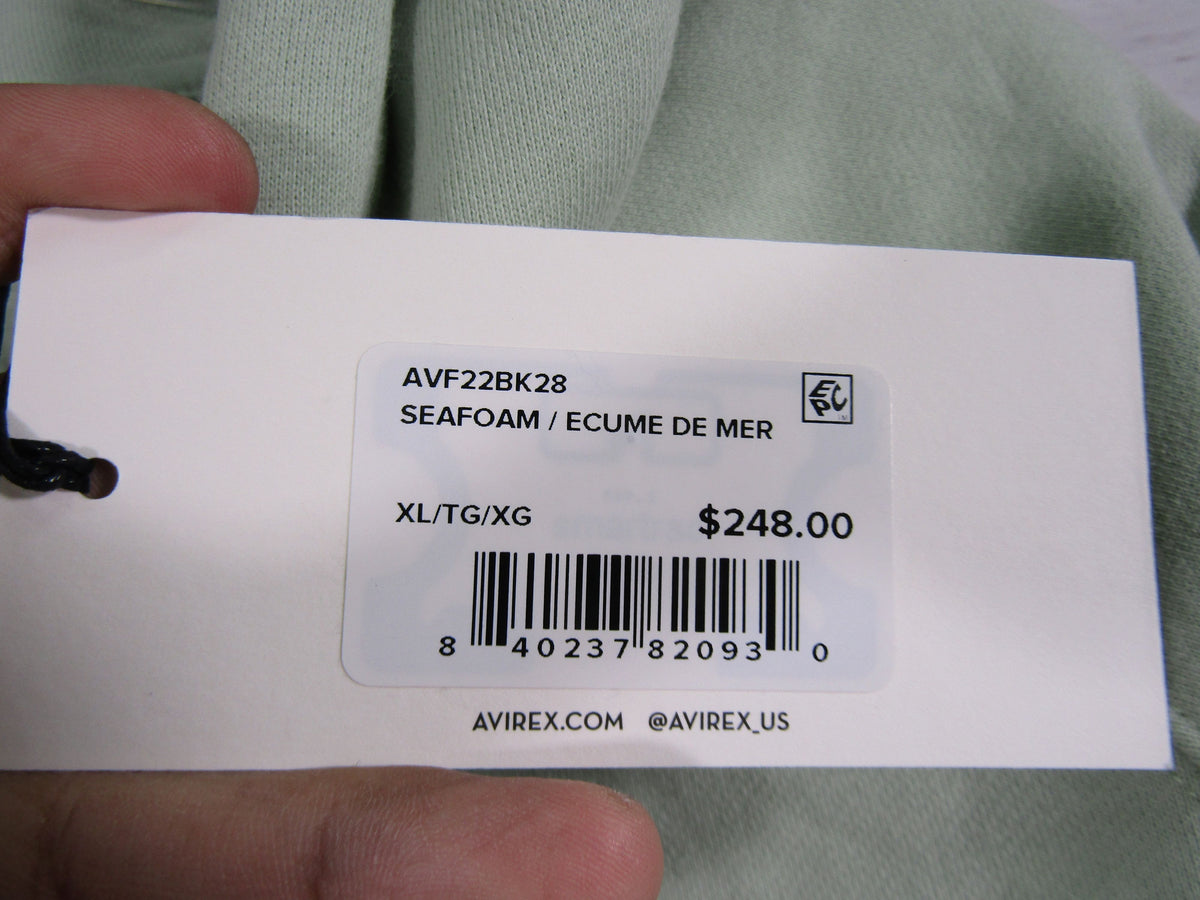 Avirex Icon Men's Seafoam Pullover Hoodie Sweater Size XL