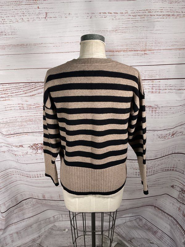 Industry Republic Clothing Women's Taupe & Black Pullover Sweater Size M