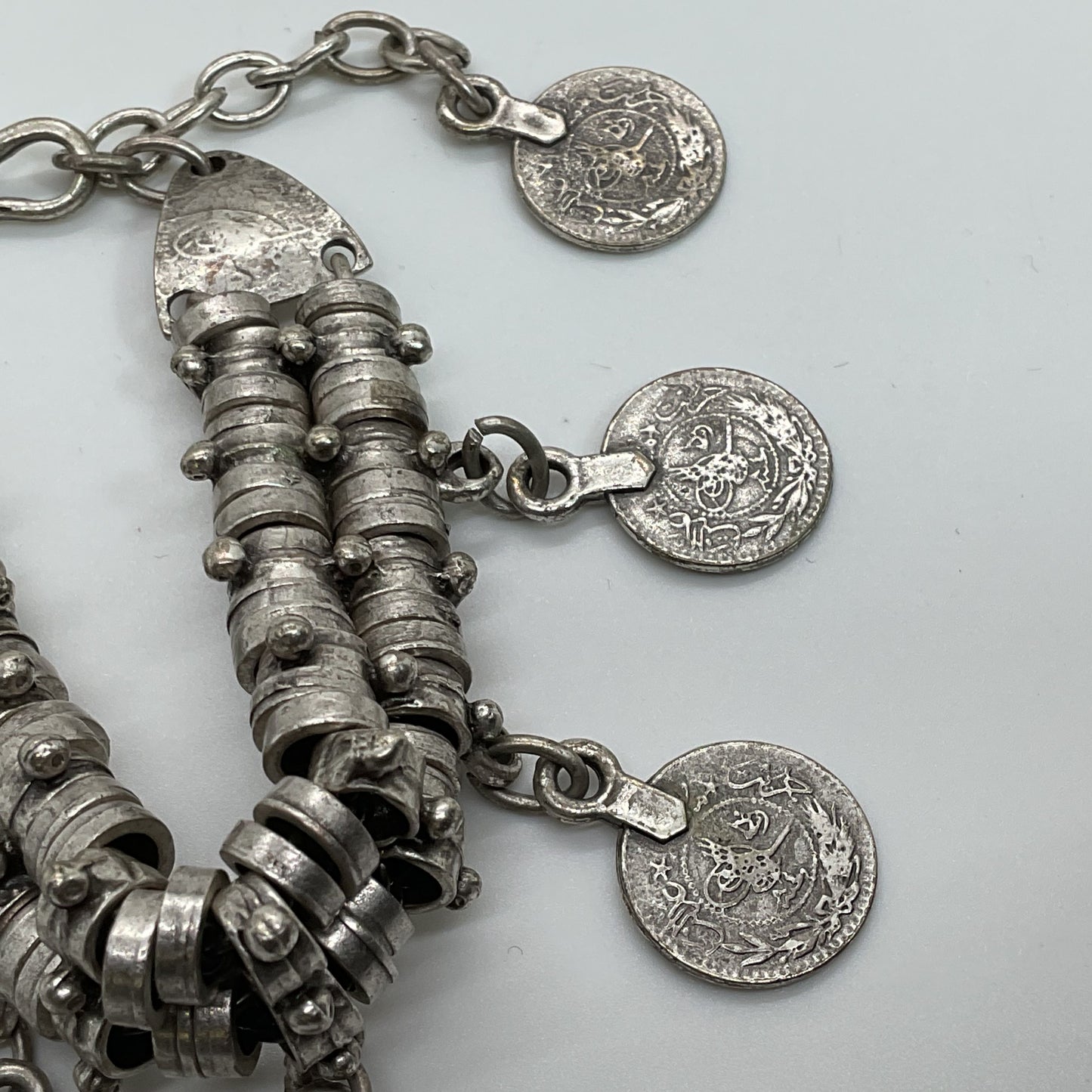 VTG./ANTIQUE Ottoman Empire Turkish Coin Bracelet- 8"