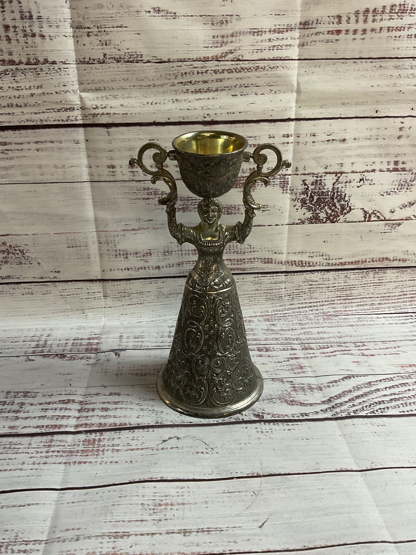 Silverplated Toasting Wedding Chalice Goblet Japan