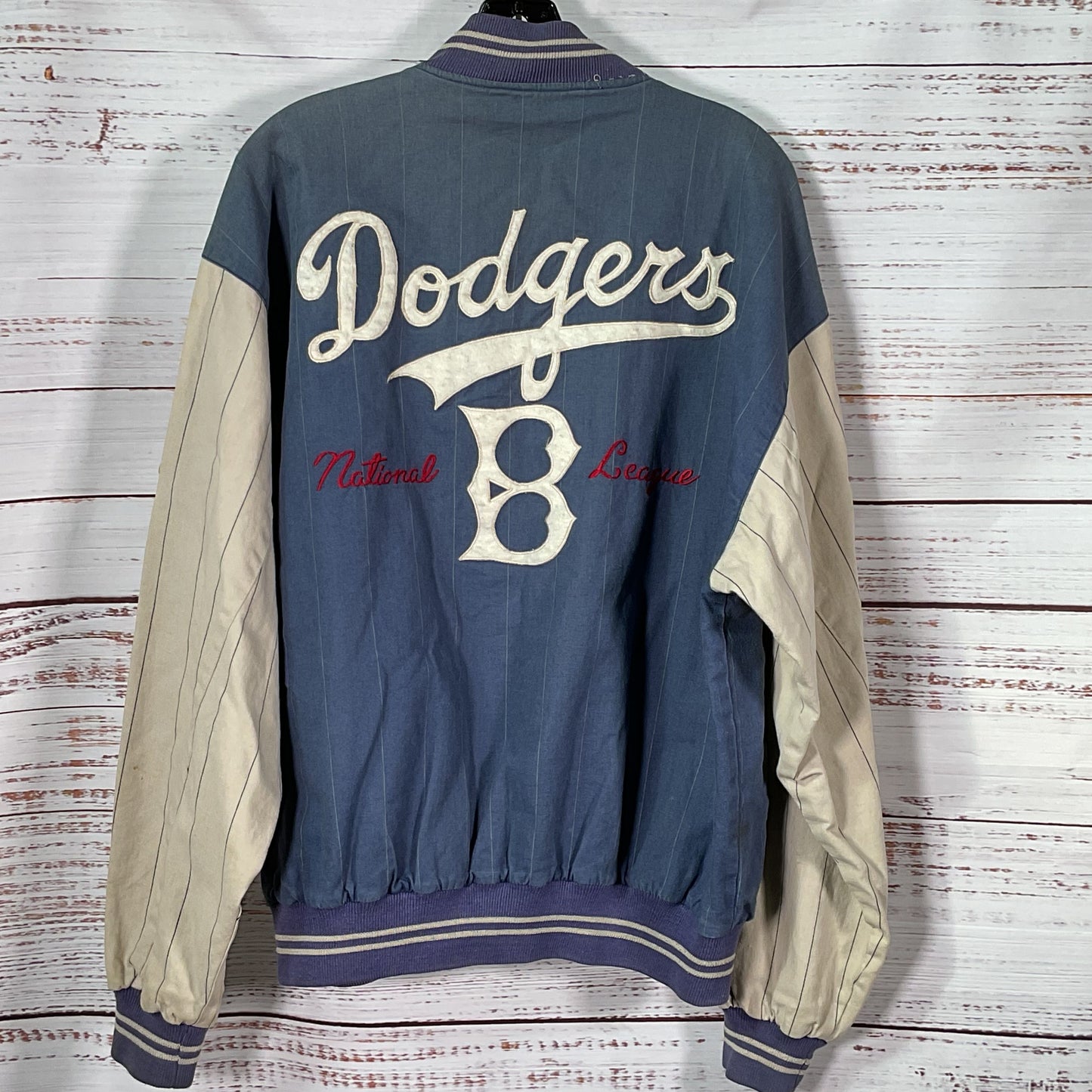 VTG. COPPERTOWN Collection Brooklyn Dodgers Reversible Bomber Jacket- SZ M