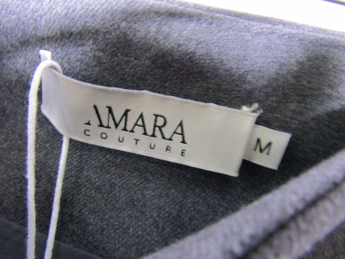 Amara Couture Women's Gray Cotton Blend A-Line Yoke Skirt Size M