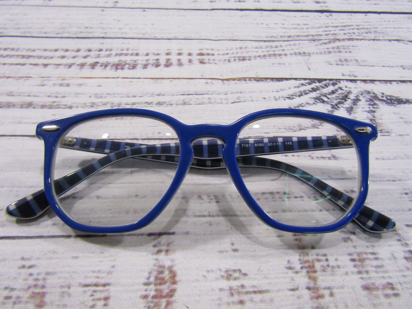 Ray-Ban RB7151 Blue Hexagonal Eyeglasses Frame