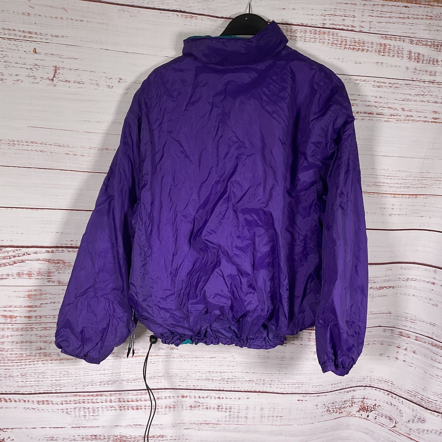 Starter Purple Turquoise Windbreaker Jacket - Size Medium