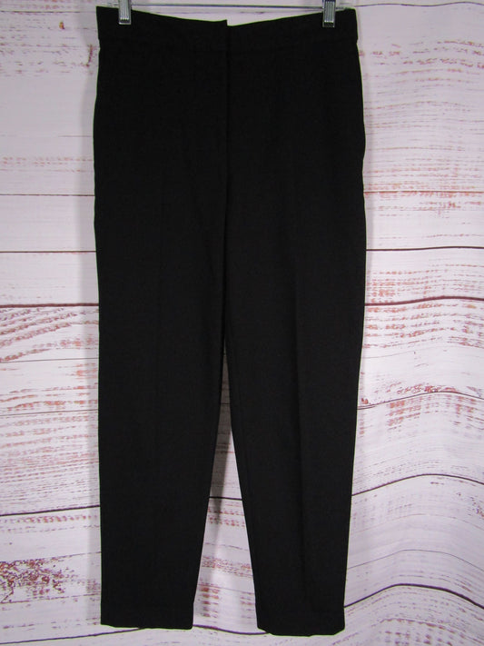 Rosetta Getty Women's Black Cotton Blend Twill Trousers Size 6 Made in The USA