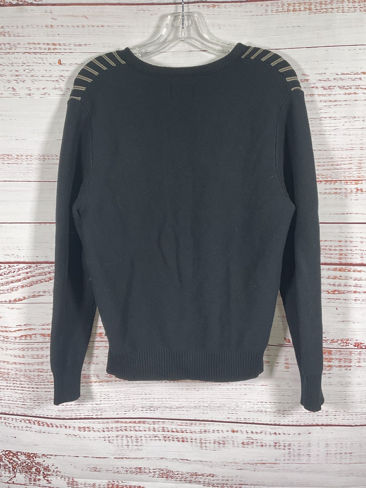 Stussy Black Striped Cotton Cardigan - Size S