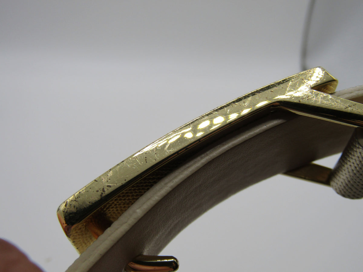 Kate Spade Women's Gold Leather Slim Belt Size M