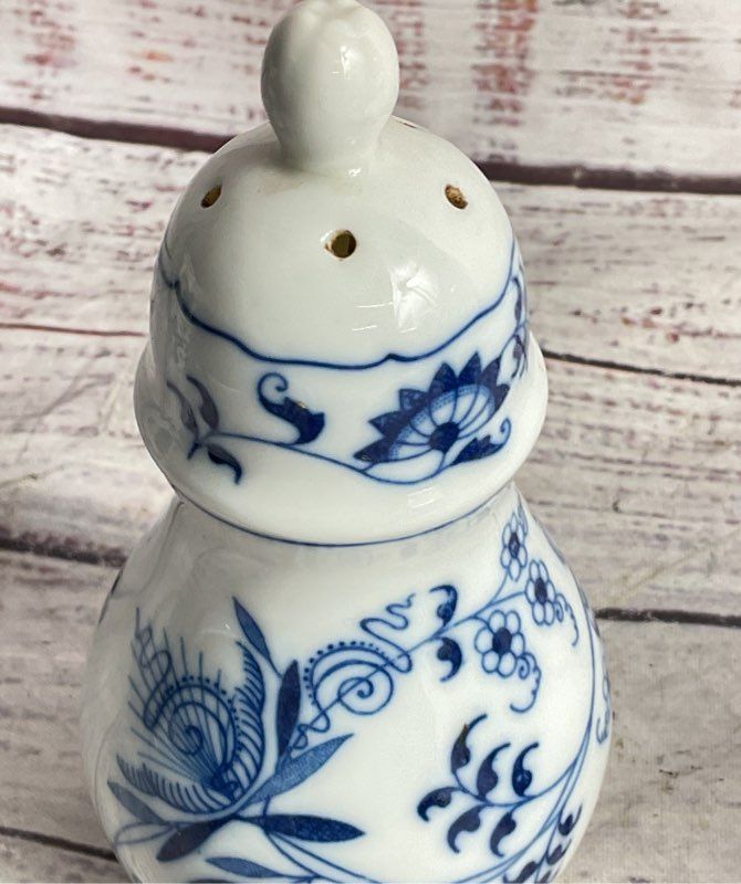 Blue Danube Blue Onion Porcelain Salt & Pepper Shakers Multicolor