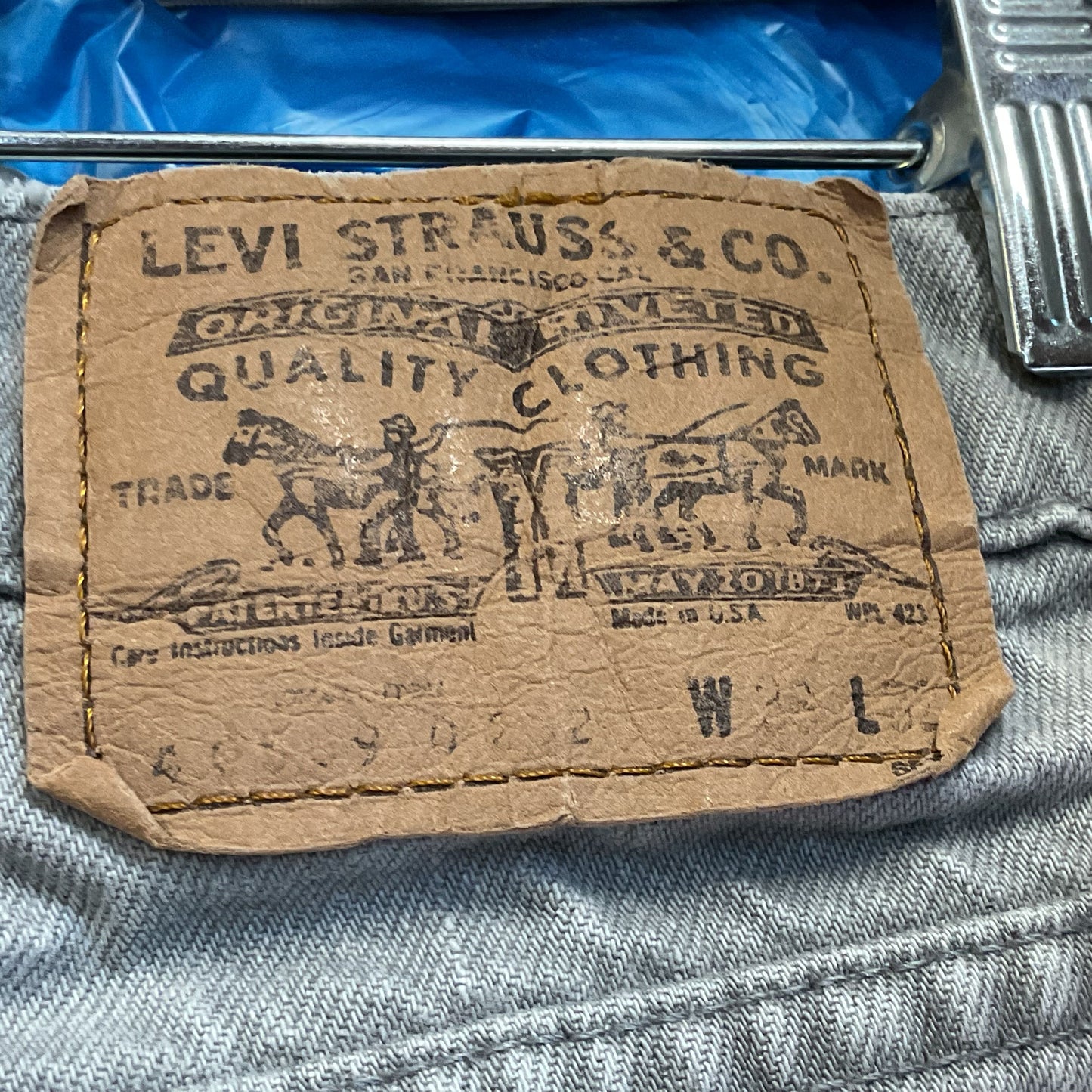 LEVI'S 509 Men's Washed Gray Straight Jeans- SZ 36 X 32