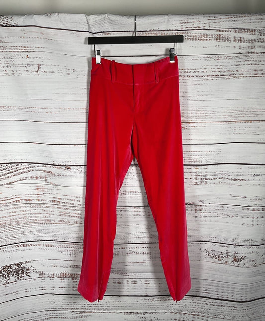 Alice + Olivia Hot Pink Fuchsia Velvet Suit Pants - Size 8 NWT $285