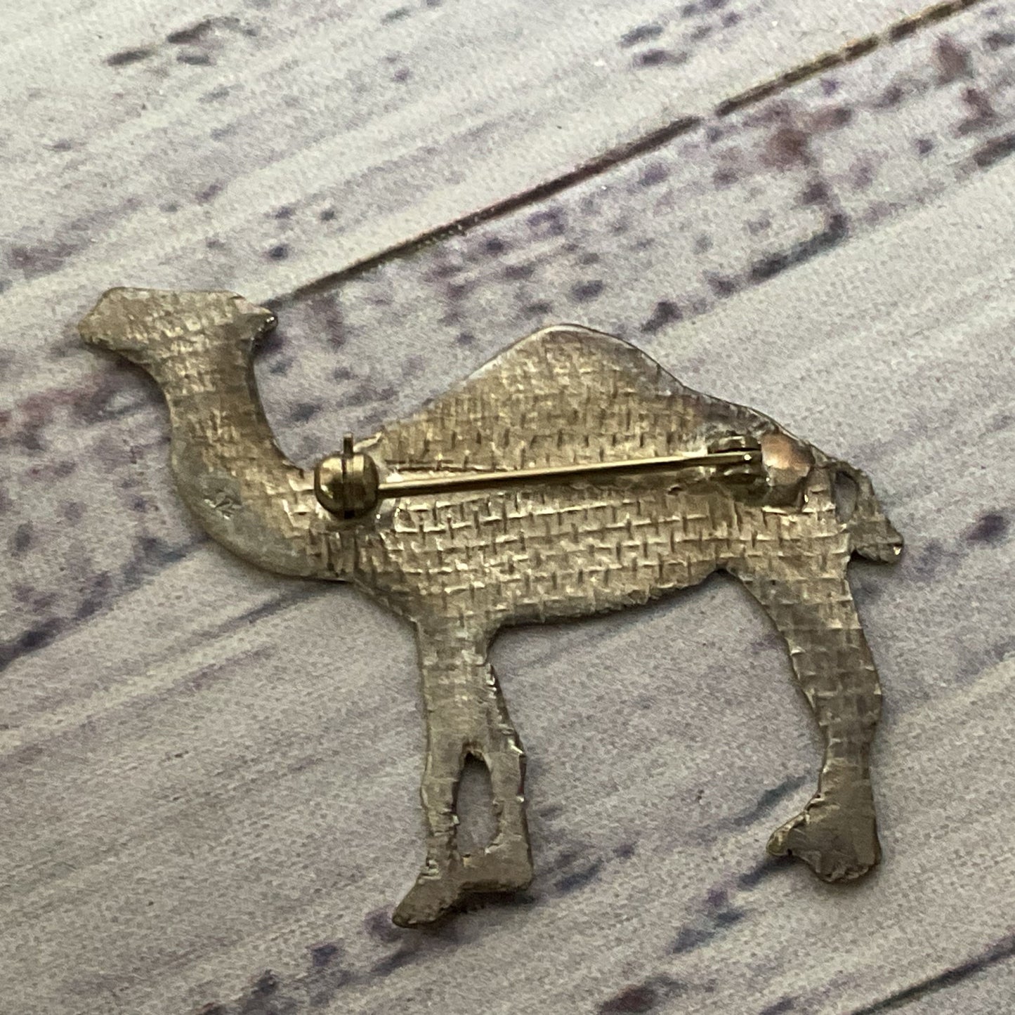 Sterling Silver Camel Brooch- 2"