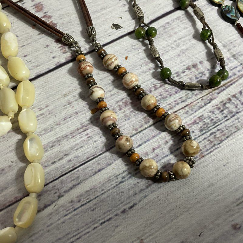 Lot of 6 Multi Gemstone Beaded Necklaces
