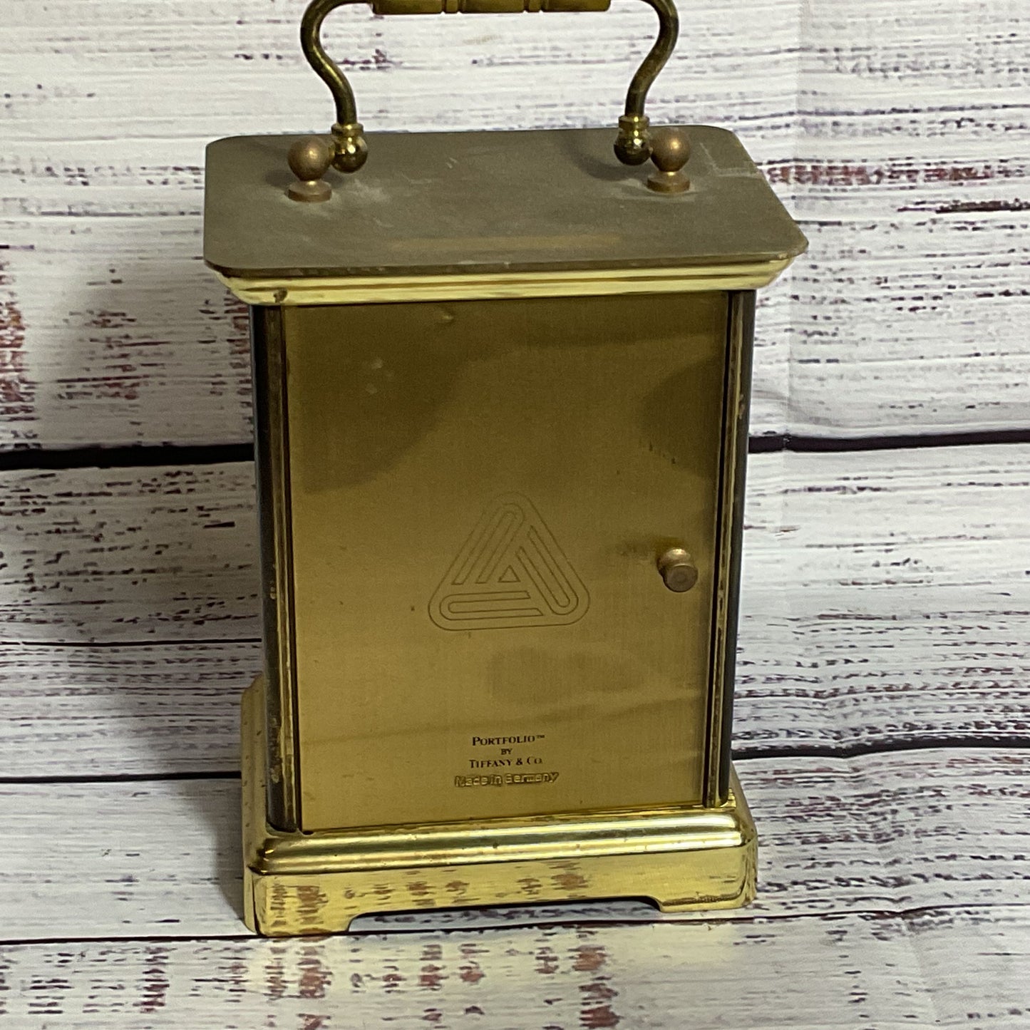 TIFFANY & CO. Portfolio Brass Carriage Mantel Clock (AS-IS / NOT WORKING)
