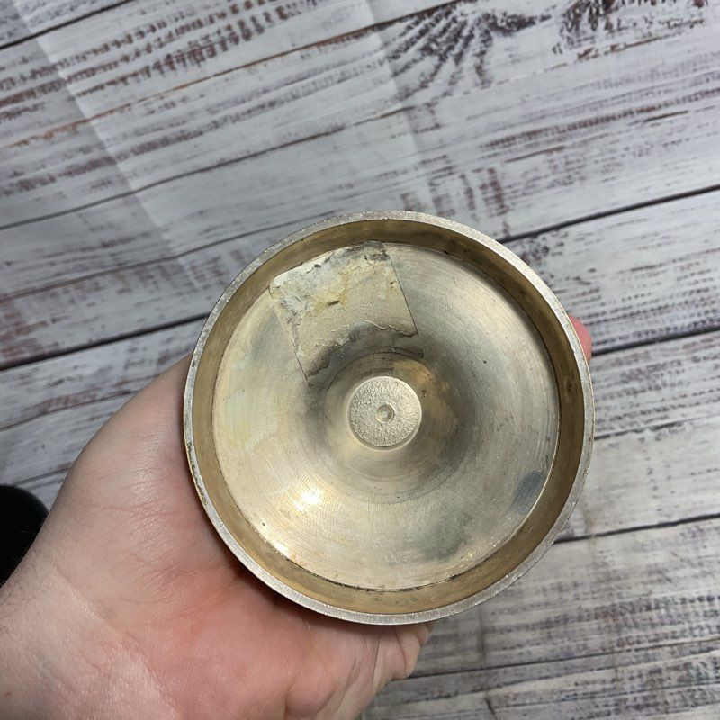 8" Embossed Brass Communion Cop Chalice Wine Goblet