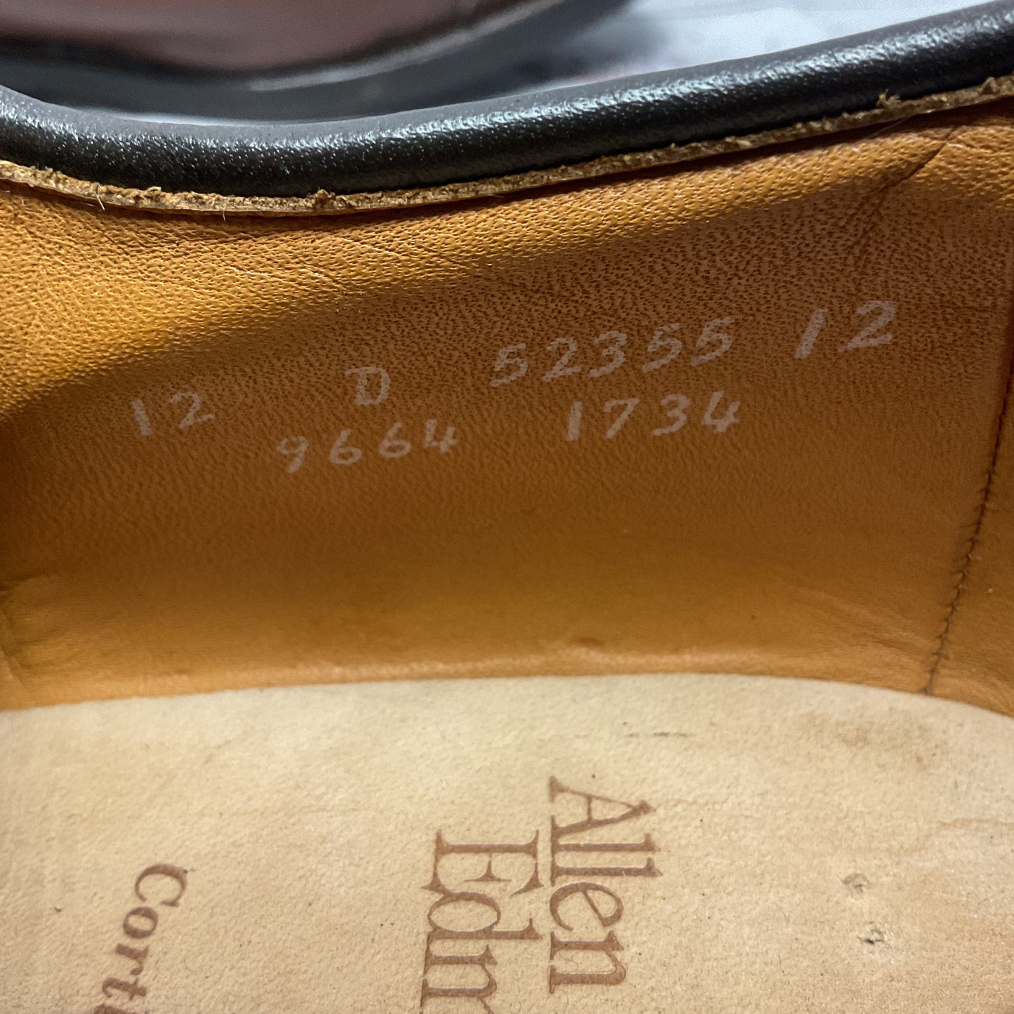 Allen Edmonds Brown Leather Toe Cap Oxford Dress Shoe Men Size 12