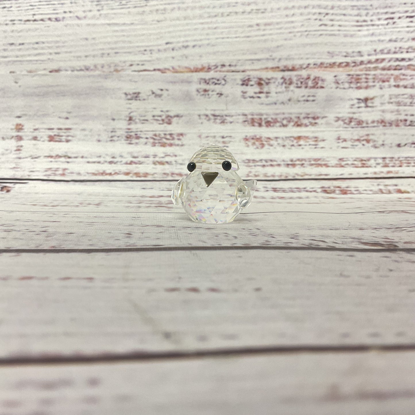 Lead Crystal Cut Glass Swarovski Bunny And Bird 1" Figure