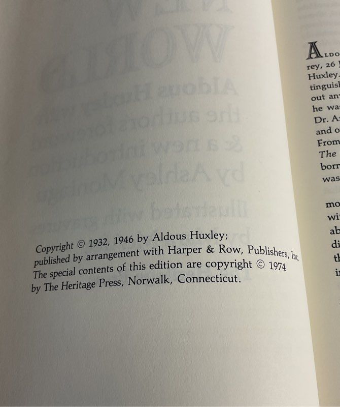 Brave New World Heritage Press 1974 Aldous Huxley Slipcase Sandglass Illustrated
