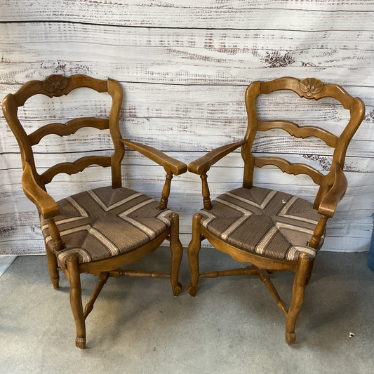 VTG./ANTIQUE KAILER??? French Straw Seat Directoire Style Ladderback Chairs