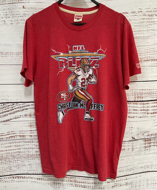 Homage NFL Blitz San Francisco 49ers Christian McCaffrey T-Shirt Size M