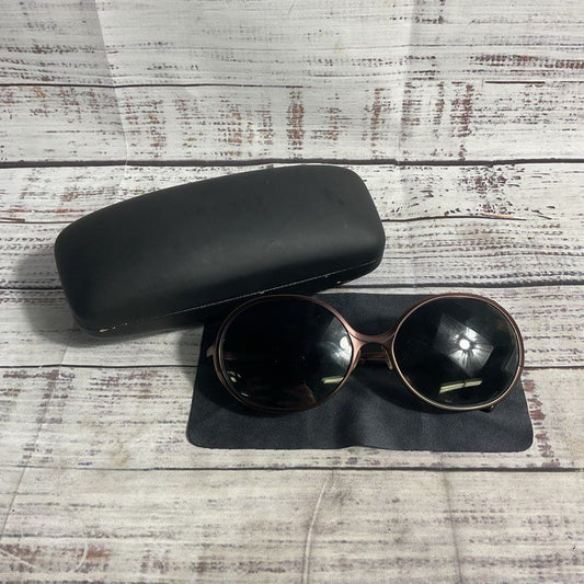 Theory 2127 Round Metal Frame Black Lens Sunglasses w/ Case Size 135-58-17