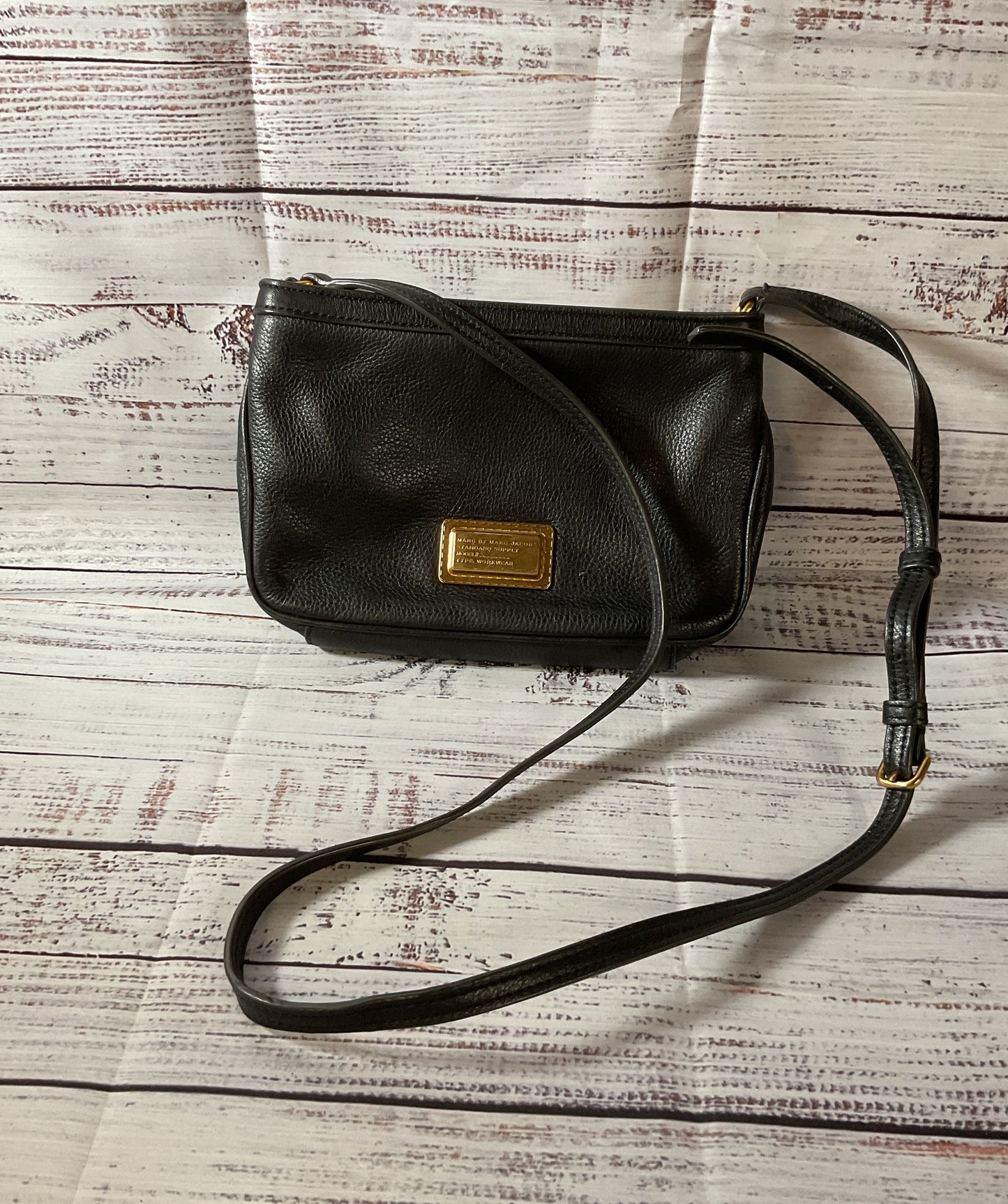Marc by Marc Jacobs Black Leather Crossbody Shoulder Bag