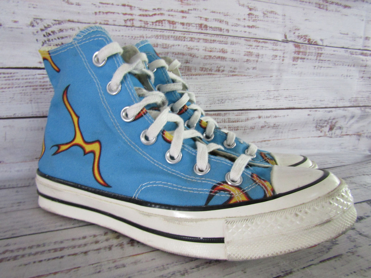 Converse x Golf le Fleur Chuck 70 Flame Women's Blue High Top Sneakers 167279C