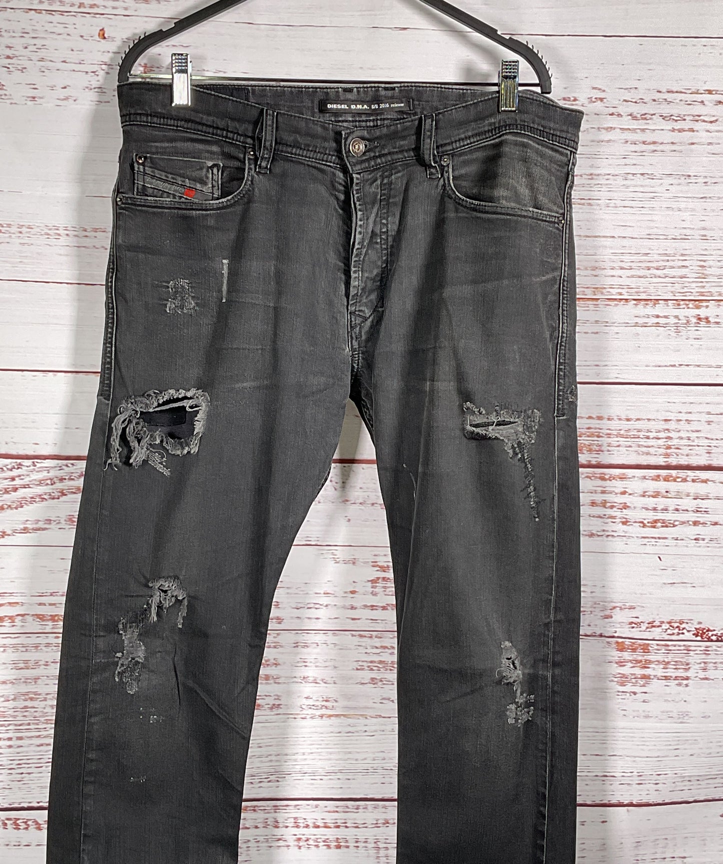 Diesel D.N.A Tepphar Slim Fit Jeans Distressed Black W 32 L 32