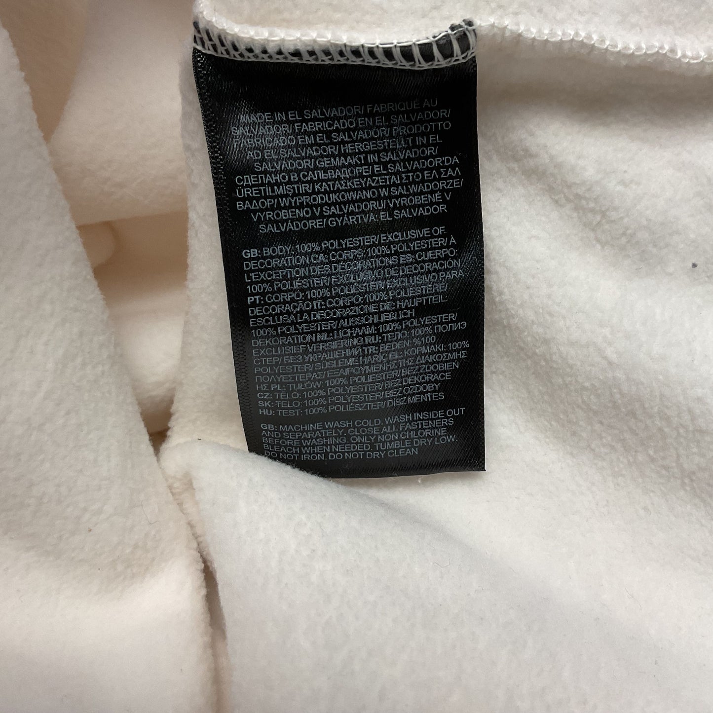 The North Face TKA Glacier White Black Snap-Neck Pullover Fleece Sweater Size S