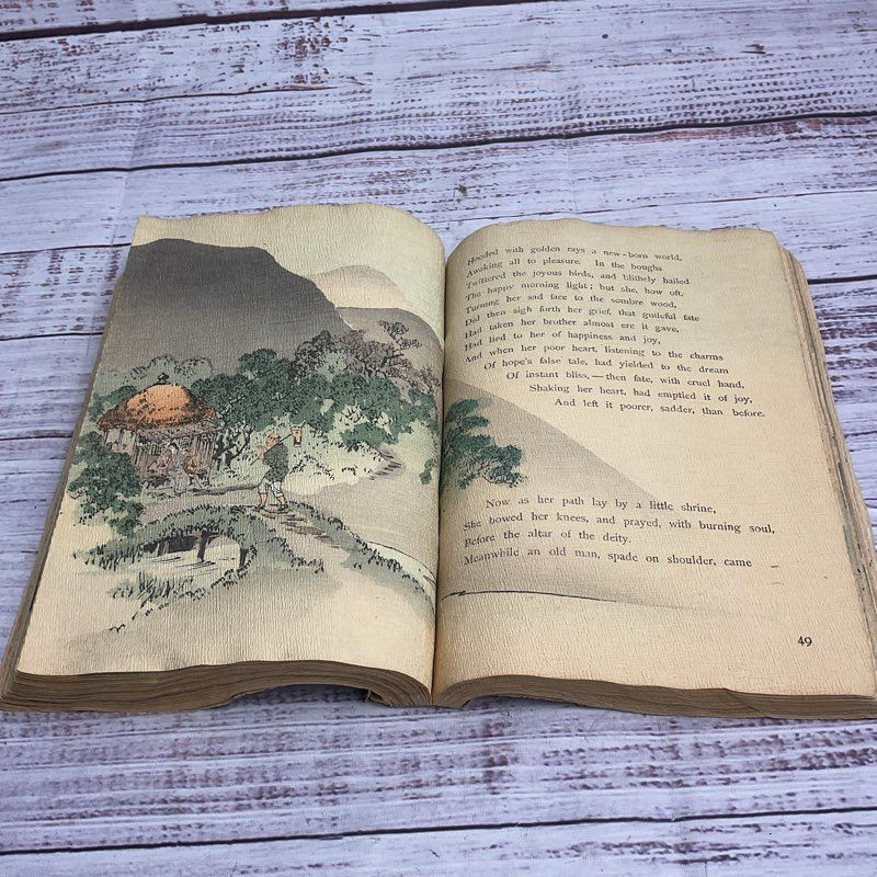White Aster: A Japanese Epic Poem On Crepe Paper By Dr. K. Florenz 1897