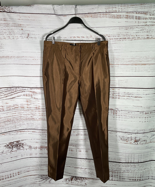 COS Women's Bronze Slim Fit Pants - Size 12 NWT